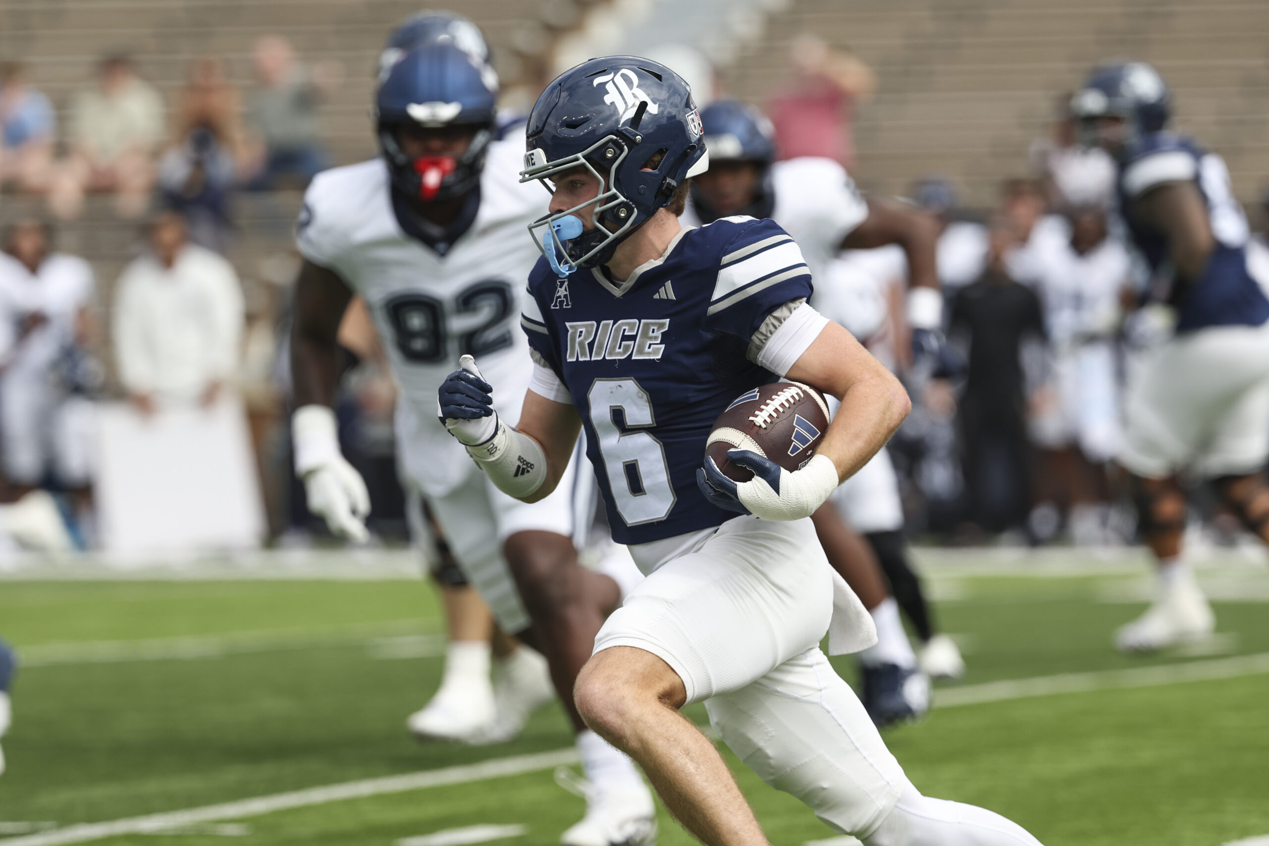 Rice Owls wide receiver Drayden Dickmann (6). Troy Taormina-Imagn Images