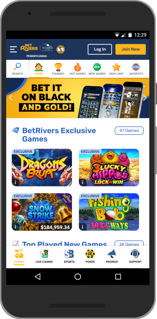 BetRivers US Casino Mobile Screenshot
