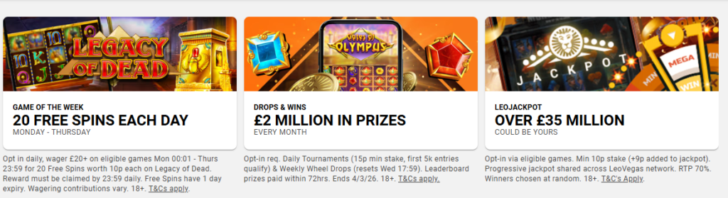 LeoVegas Casino UK Promotions