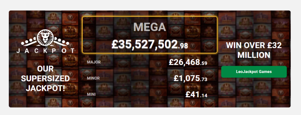 LeoVegas Progressive Jackpot