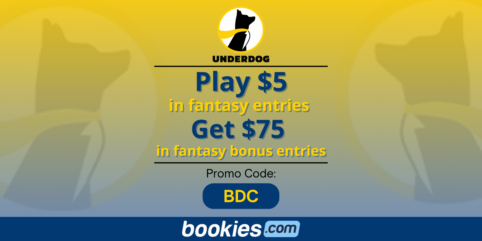 Underdog Promo Code BDC: Play $5 Get $75 For Michigan vs UConn Predictions April 6