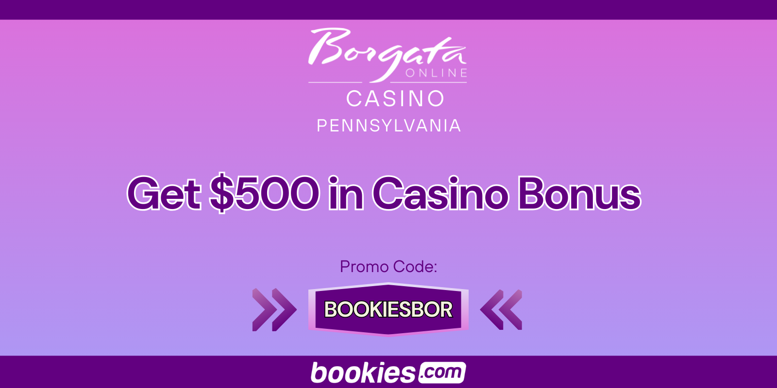 Borgata Casino PA Bonus Code BOOKIESBOR: Claim $500 in Casino Bonus for April 2026