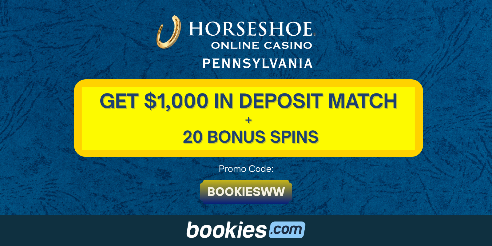 Horseshoe Online Casino PA Promo Code BOOKIESWW {{