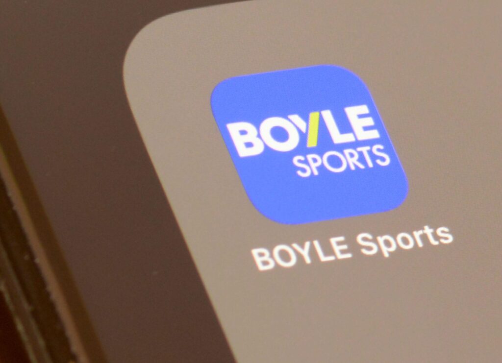 Boyle Sports betting app on smartphone screen