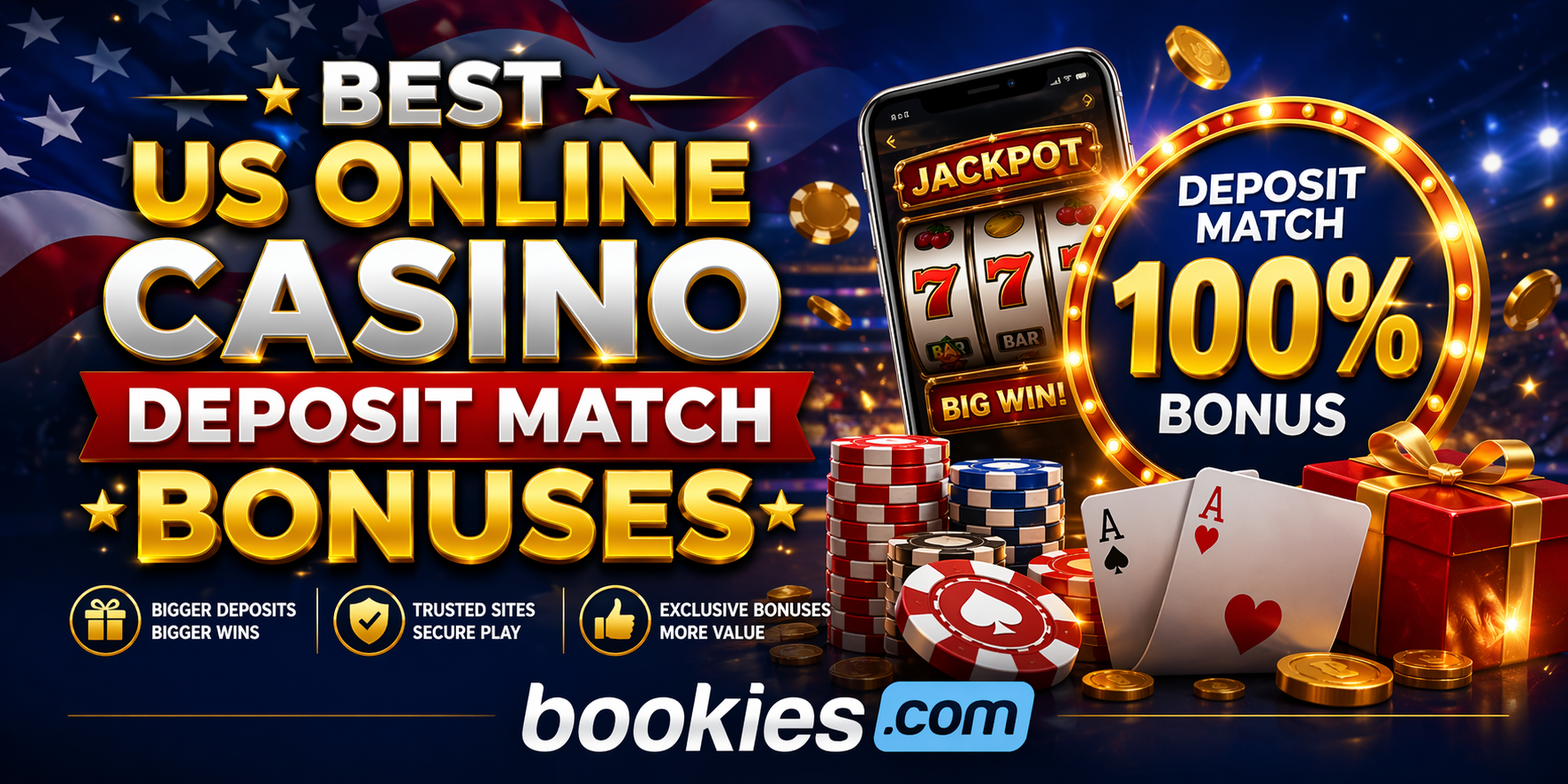 Best US Online Casino Deposit Match Bonuses (May 2026): 100% Match Bonus